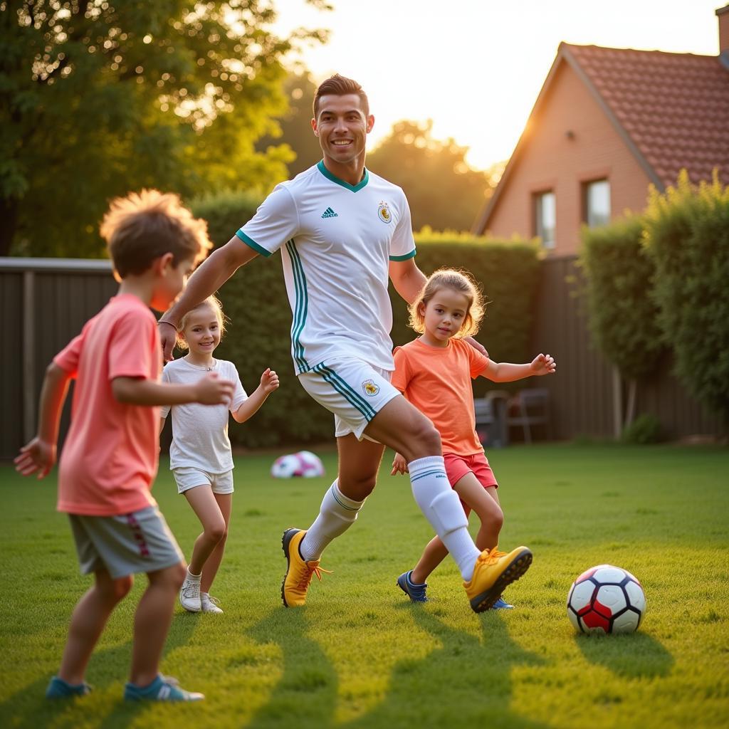 Cristiano Ronaldo và các con