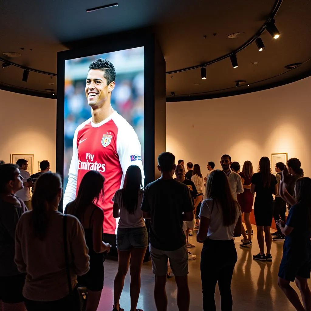 Du khách tham quan Museu Cristiano Ronaldo