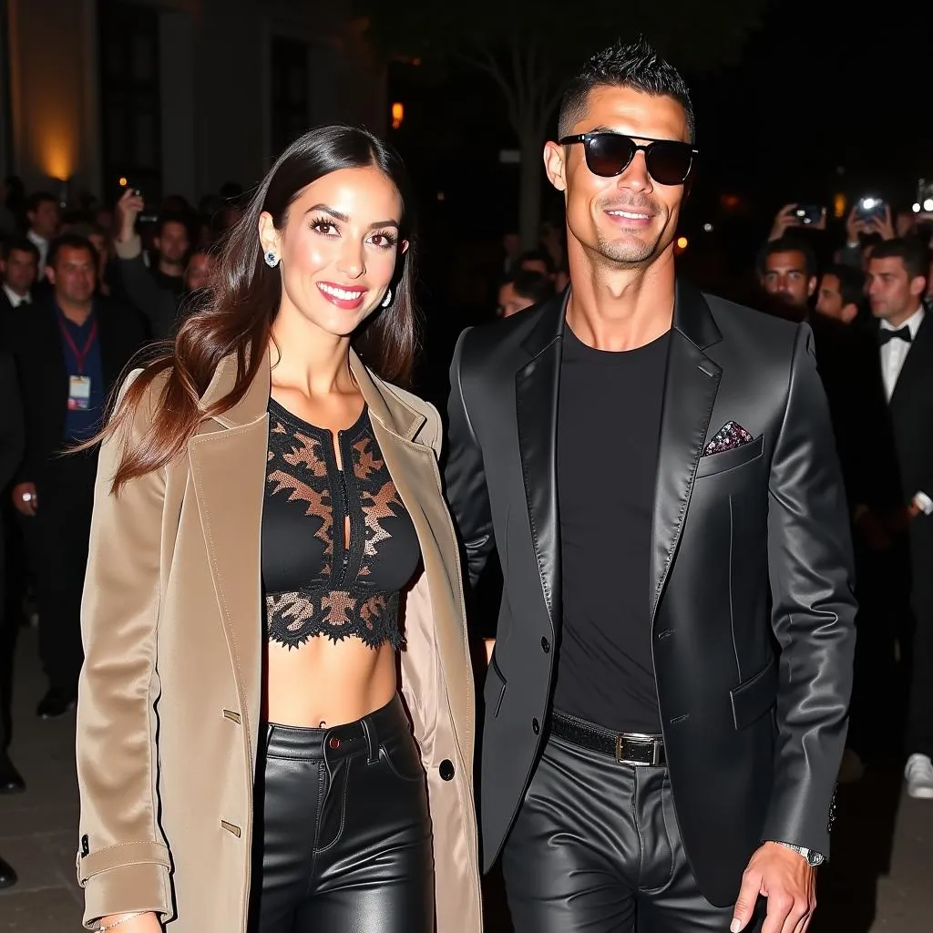 Georgina Rodriguez và Cristiano Ronaldo tại sự kiện