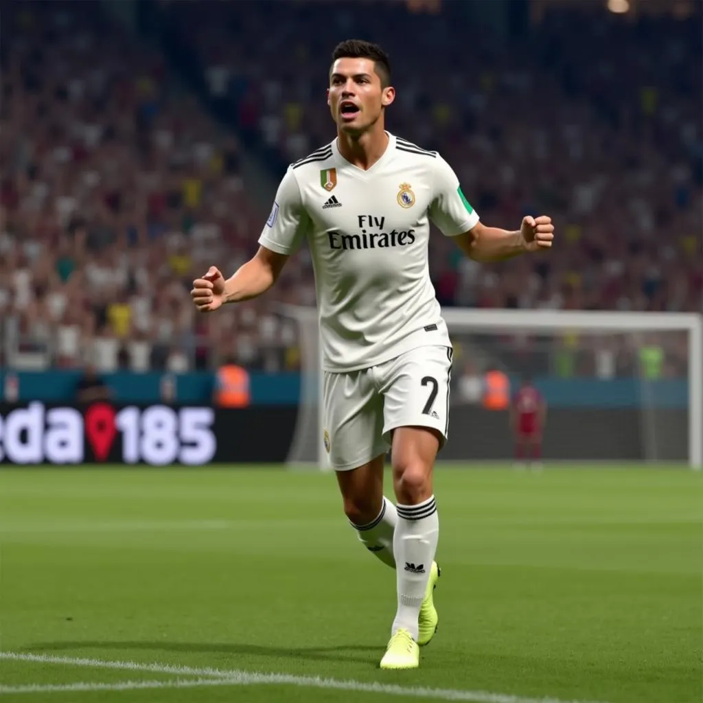 Ronaldo trong FIFA 2017 với hình ảnh che ấn tượng