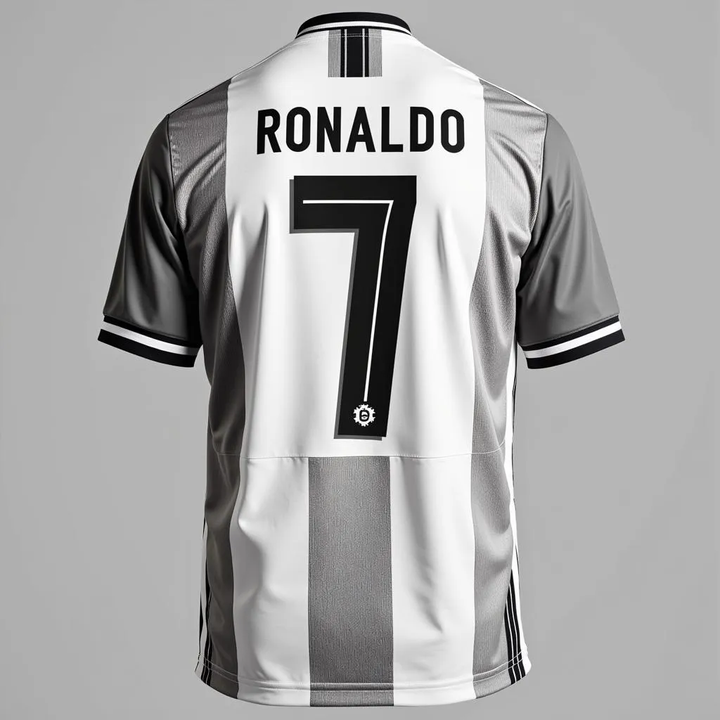 Áo Đấu Juventus Home 2018-2019 in hình Ronaldo