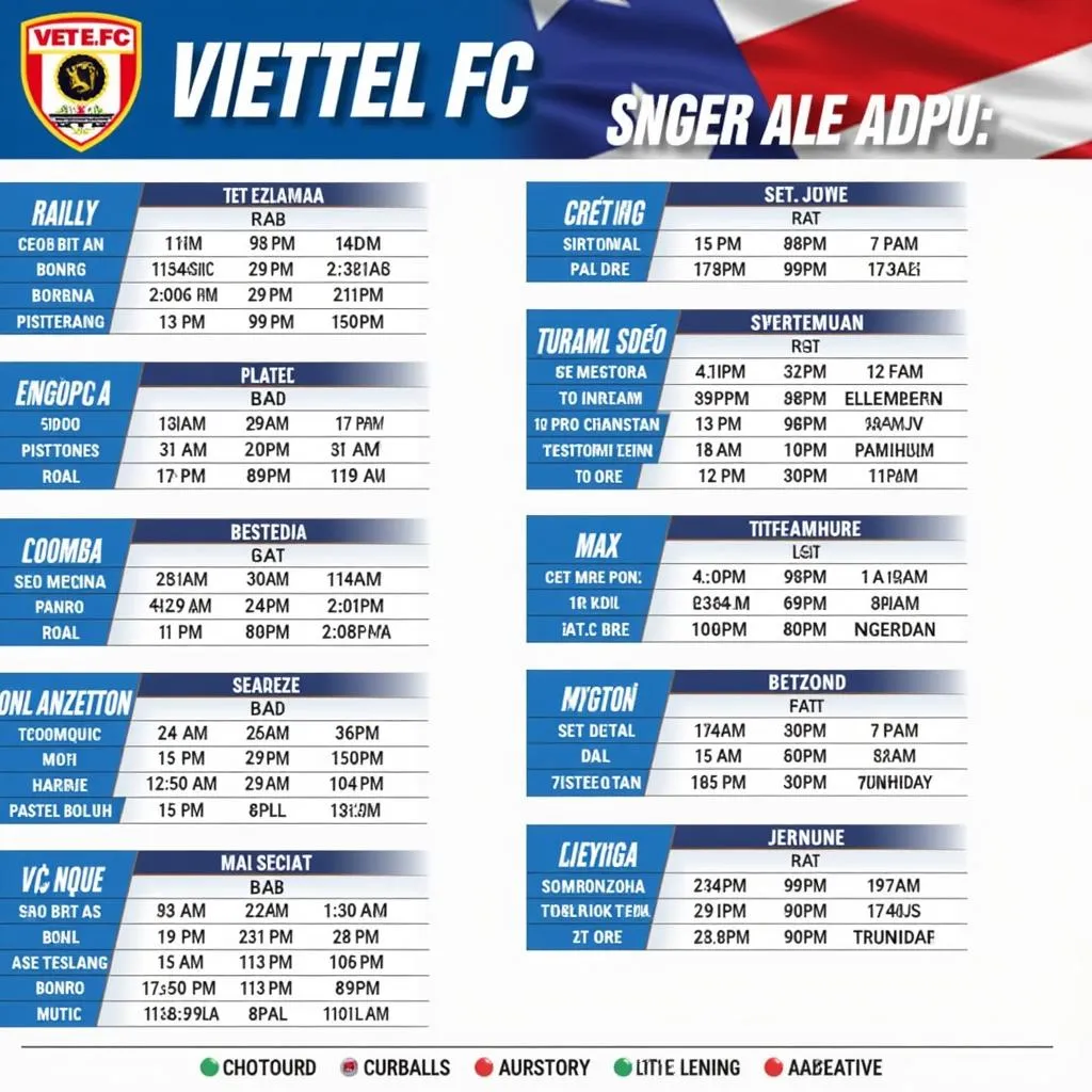 ดูบอล Viettel: อัปเดตสด, ข้อมูล & ตารางแข่งล่าสุด