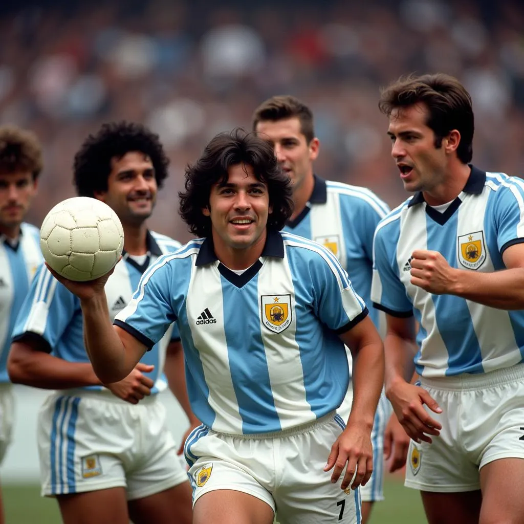 Diego Maradona dẫn dắt Argentina đến chức vô địch World Cup 1986