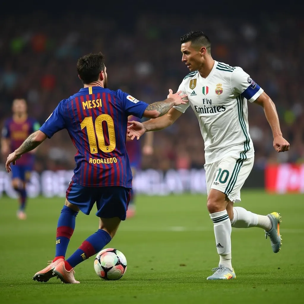 Messi và Ronaldo đối đầu trên sân cỏ