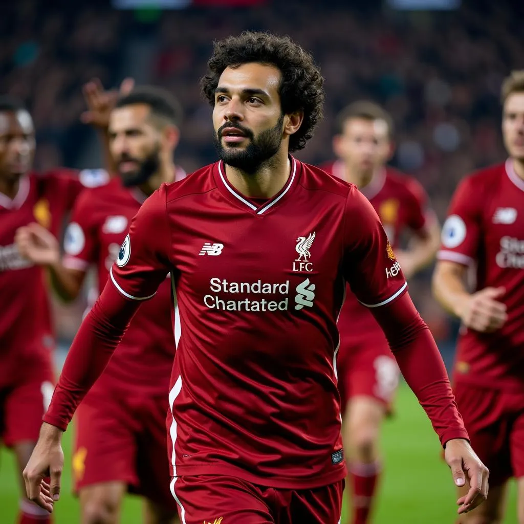 Mohamed Salah in Liverpool Jersey