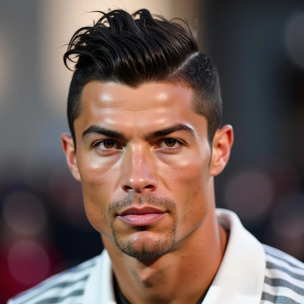 Cristiano Ronaldo pompadour hairstyle 2019