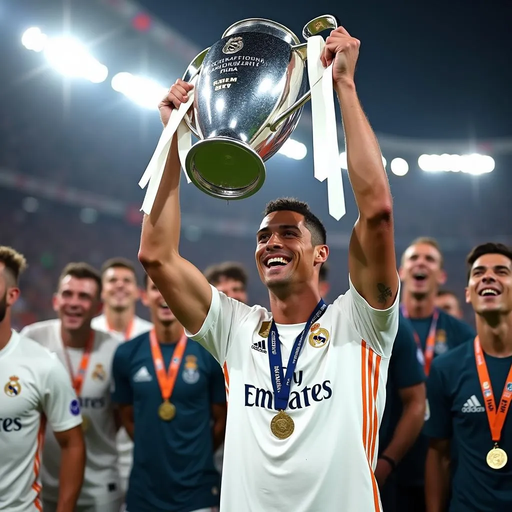 Ronaldo nâng cao cúp Champions League 2018