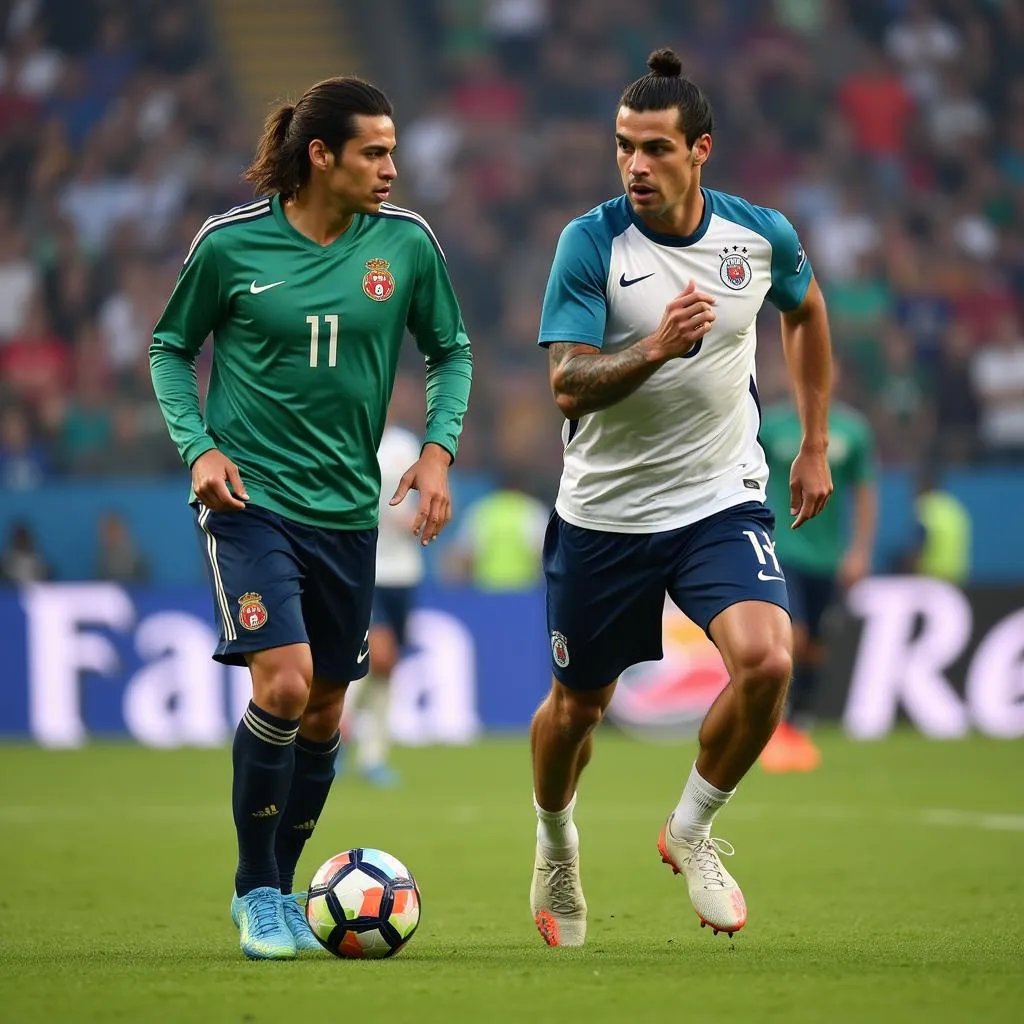 Ronaldo and Cavani Training Together