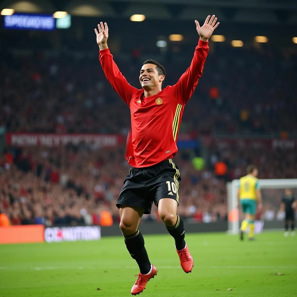 Ronaldo ghi bàn thắng quyết định giúp Manchester United giành chức vô địch Champions League 2008