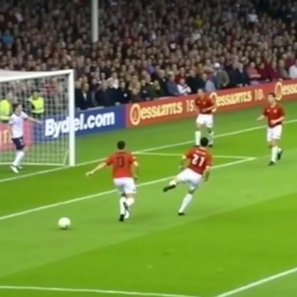 Ronaldo ghi bàn vào lưới Manchester United 2003