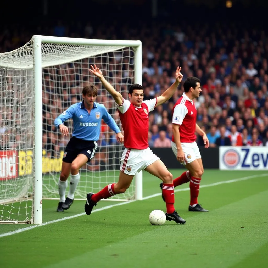 Pha làm bàn của Ronaldo "béo" vào lưới Arsenal năm 1996