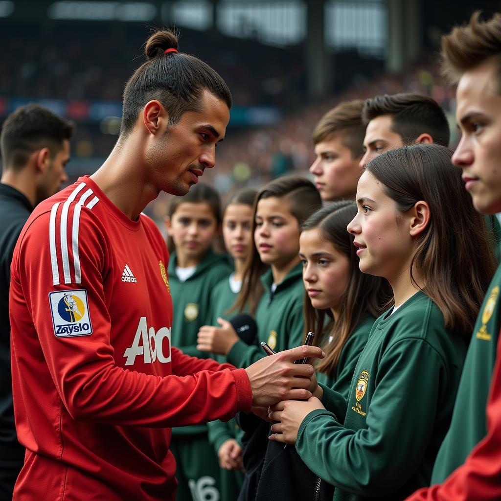 Ronaldo béo truyền cảm hứng cho các cầu thủ trẻ