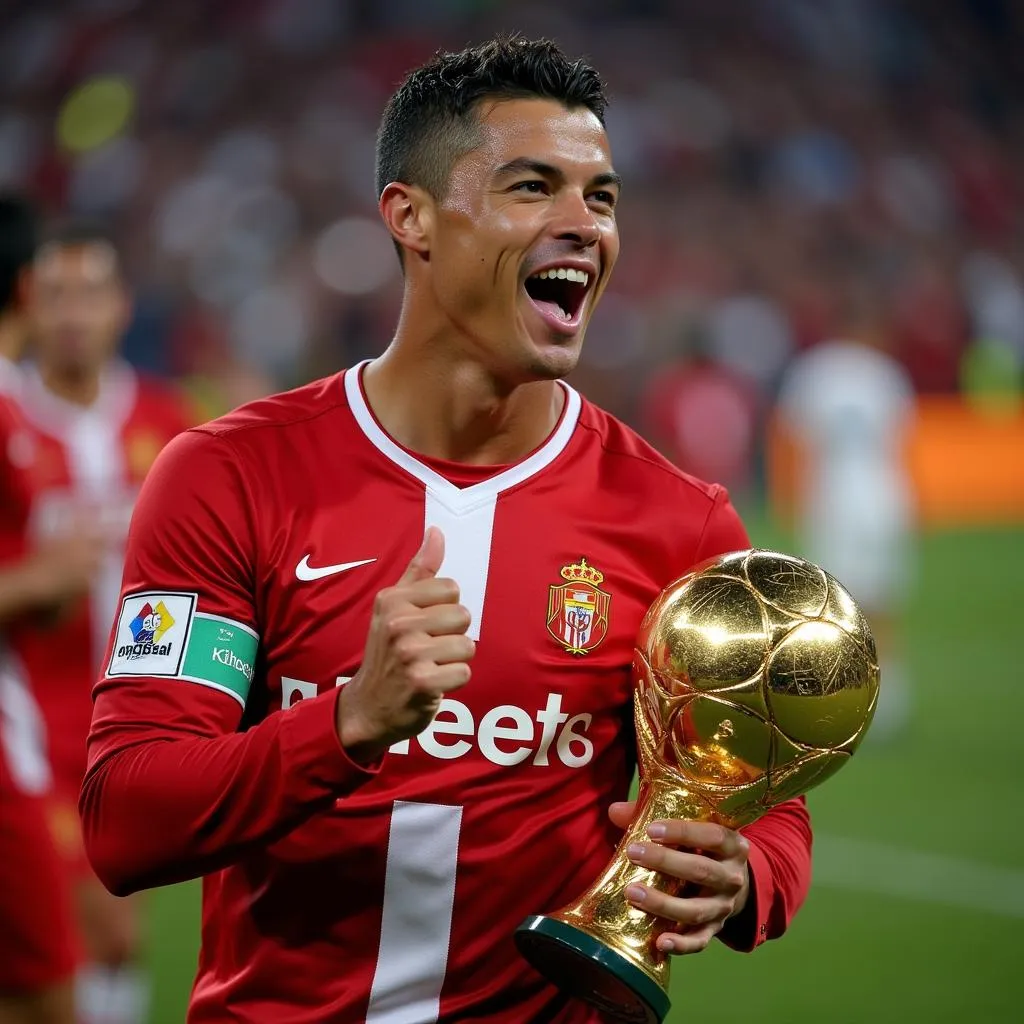 Ronaldo Celebrating Golden Ball