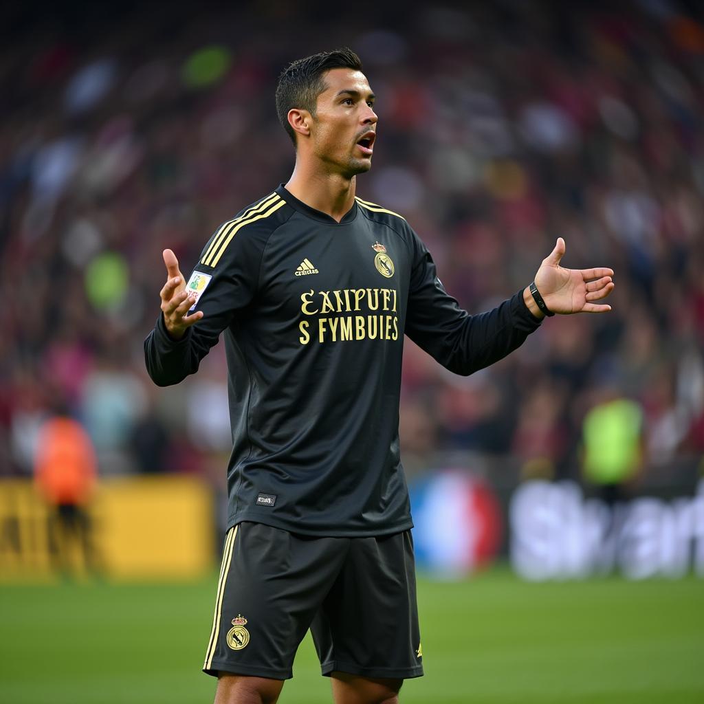 Ronaldo chỉ đạo từ đường biên