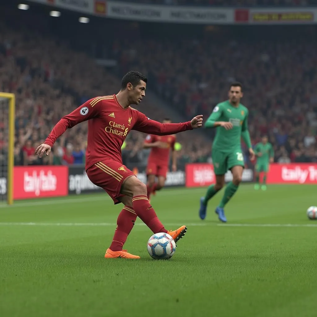 Ronaldo dứt điểm tung lưới đối phương trong PES 2016