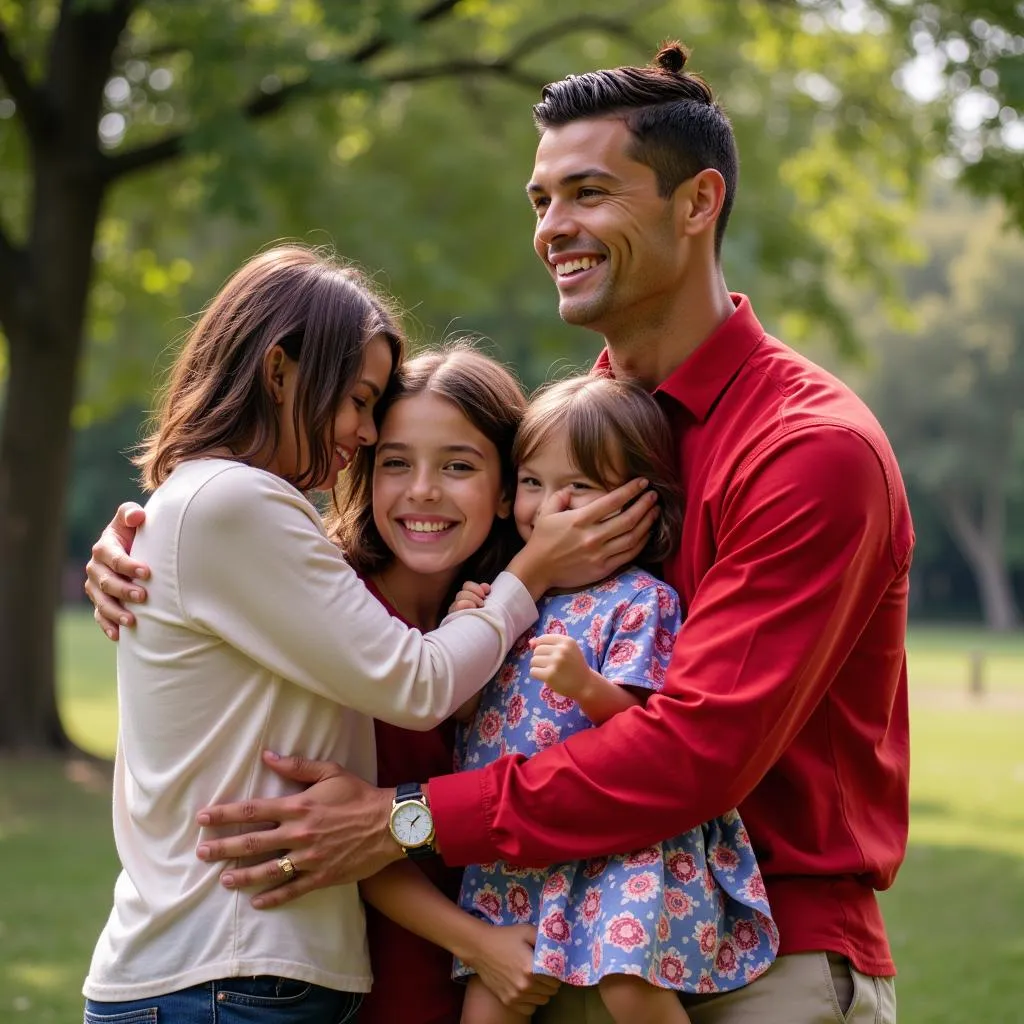 Ronaldo with his Family