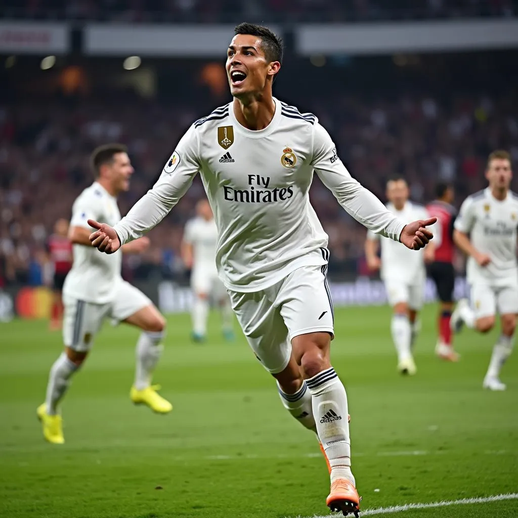 Ronaldo ghi bàn cho Real Madrid