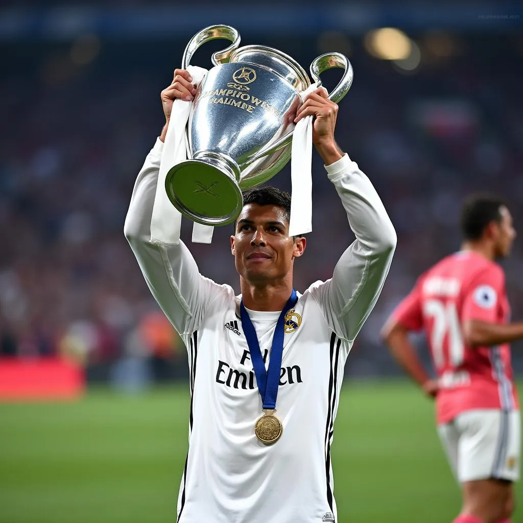 Cristiano Ronaldo đã giành được 5 lần vô địch Champions League, khẳng định vị thế là một trong những cầu thủ vĩ đại nhất mọi thời đại