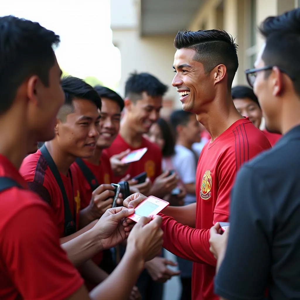 Ronaldo giao lưu cùng fan hâm mộ Việt Nam