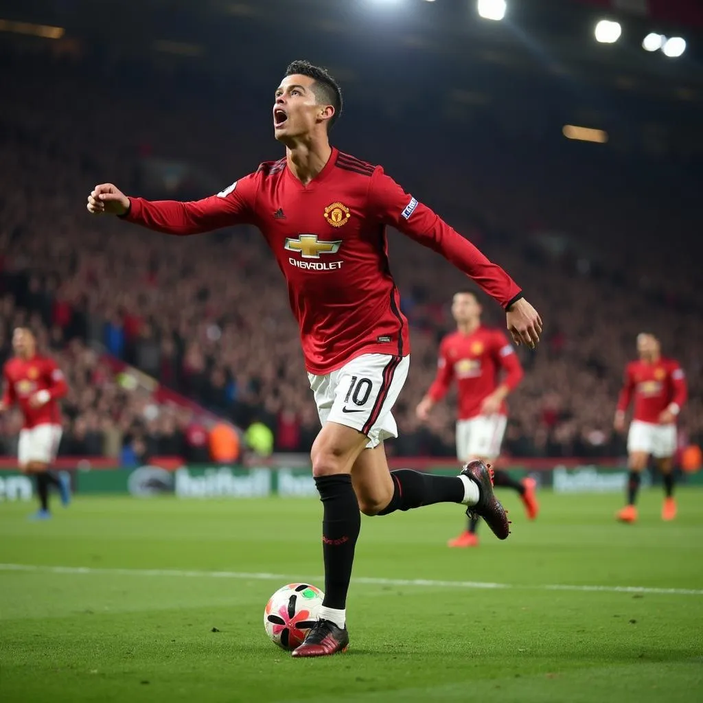 Ronaldo ghi bàn cho Manchester United