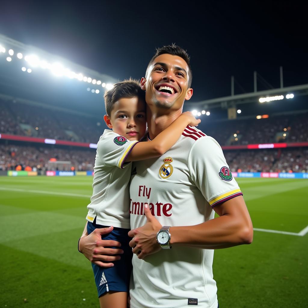 Ronaldo Jr Cùng Bố Ăn Mừng Bàn Thắng