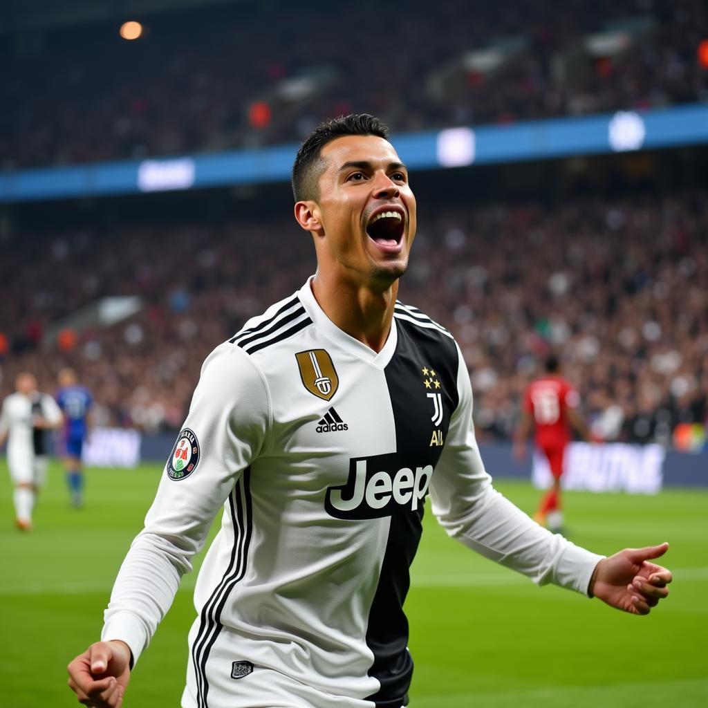 Ronaldo Ăn Mừng Bàn Thắng Trong Màu Áo Juventus