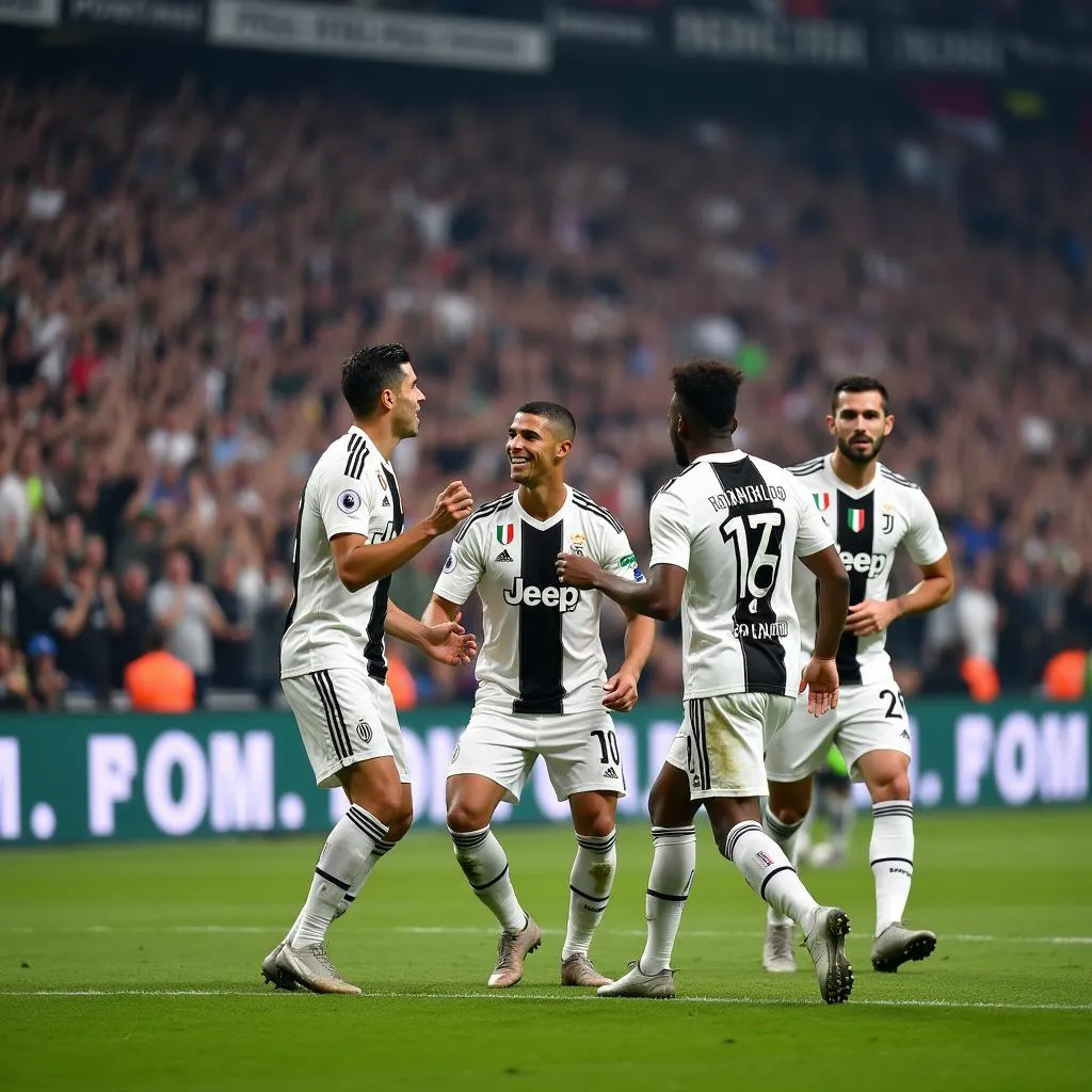 Ronaldo ghi bàn cho Juventus