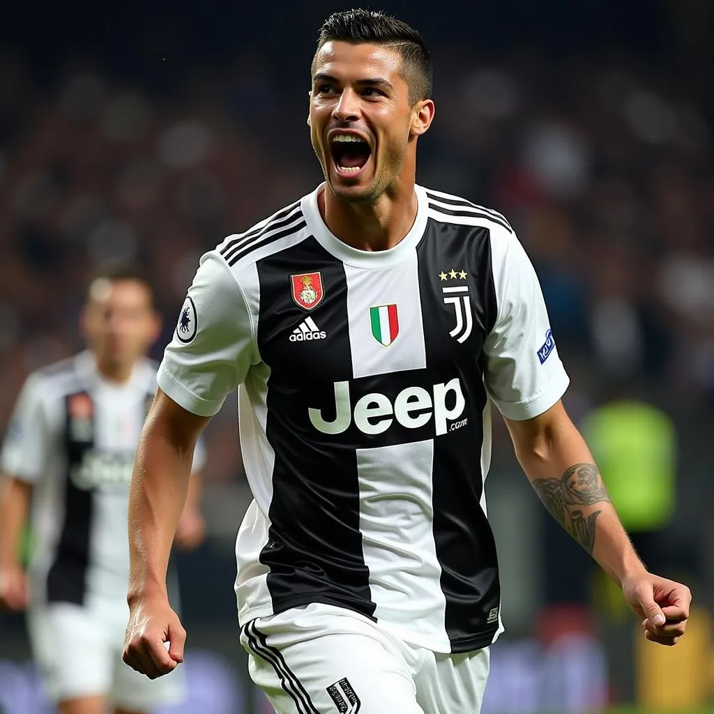 Cristiano Ronaldo Juventus Goal Celebration Wallpaper