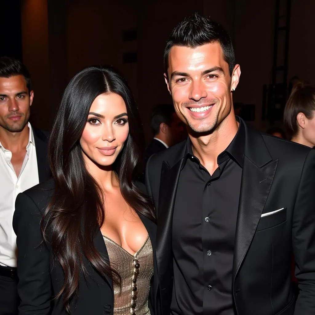 Ronaldo và Kim Kardashian cùng tham dự sự kiện