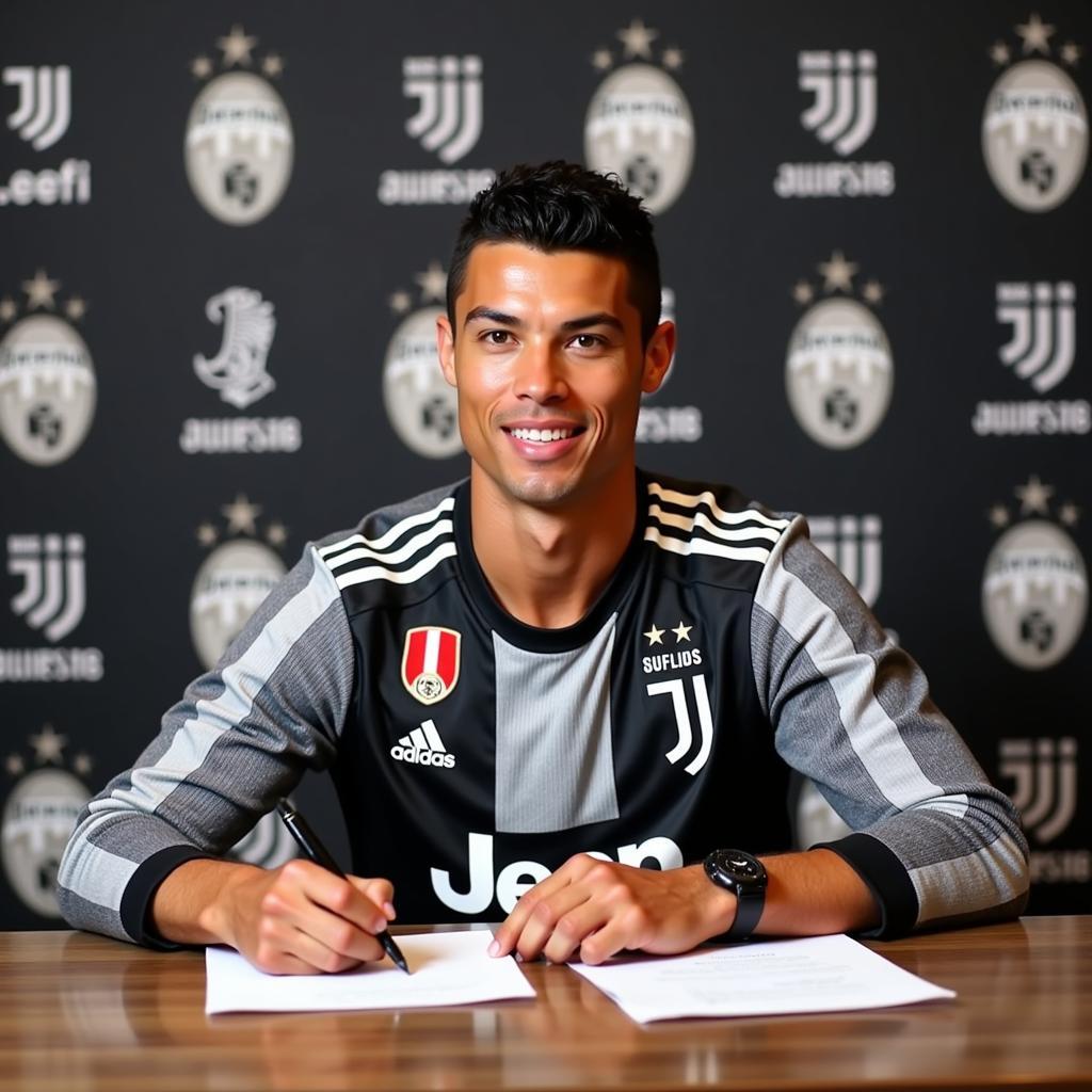 Ronaldo ký hợp đồng với Juventus - Hình nền chất lượng cao