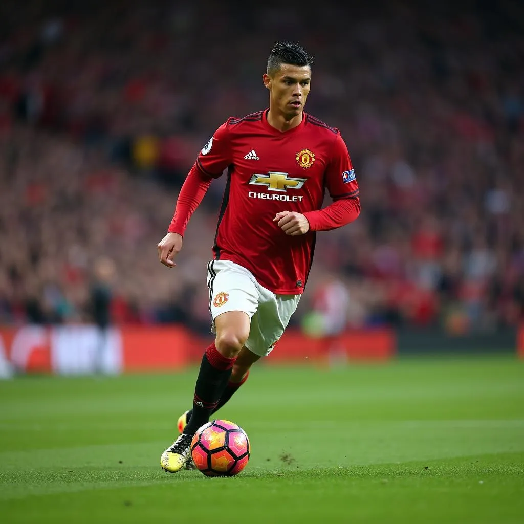 Ronaldo thi đấu cho Manchester United