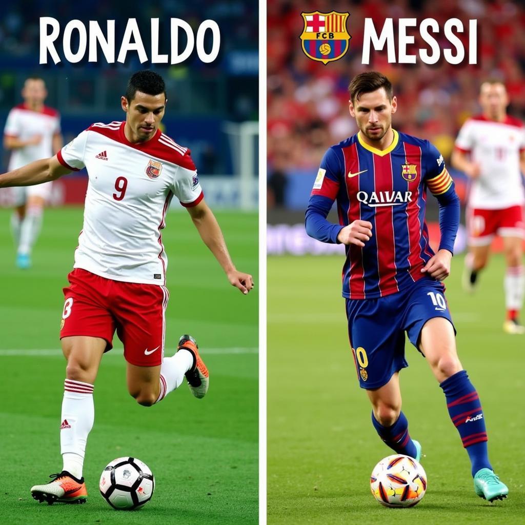 So sánh kỹ năng của Ronaldo và Messi