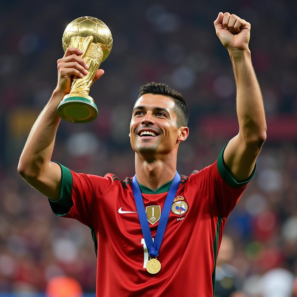 Ronaldo nâng cao Quả bóng Vàng