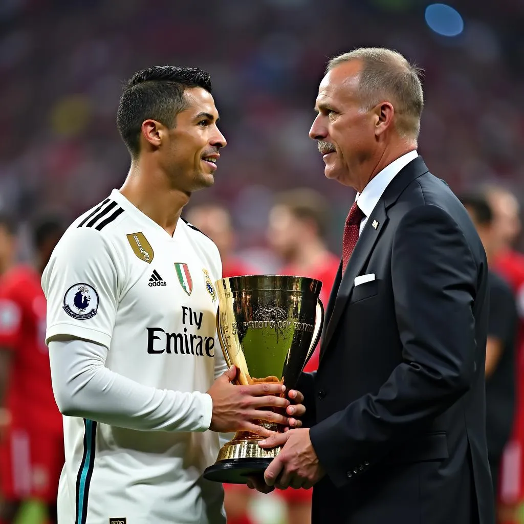 Cristiano Ronaldo nhận giải thưởng cá nhân, biểu tượng cho tài năng và sự nỗ lực không ngừng của anh