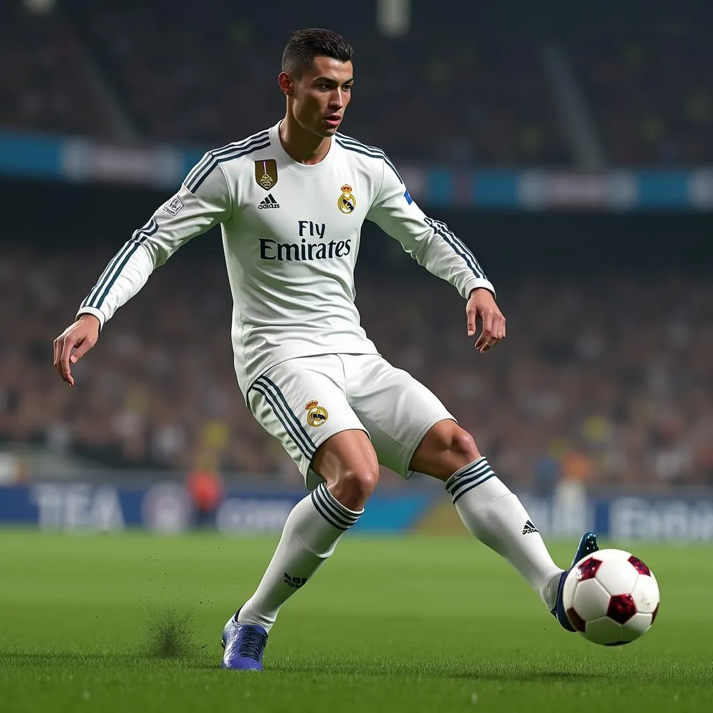 Ronaldo sút bóng trong PES 2016