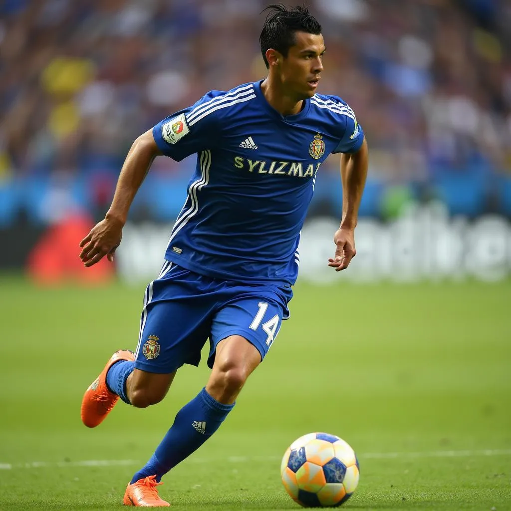 Ronaldo Phenomenon playing for Cruzeiro in Brazil