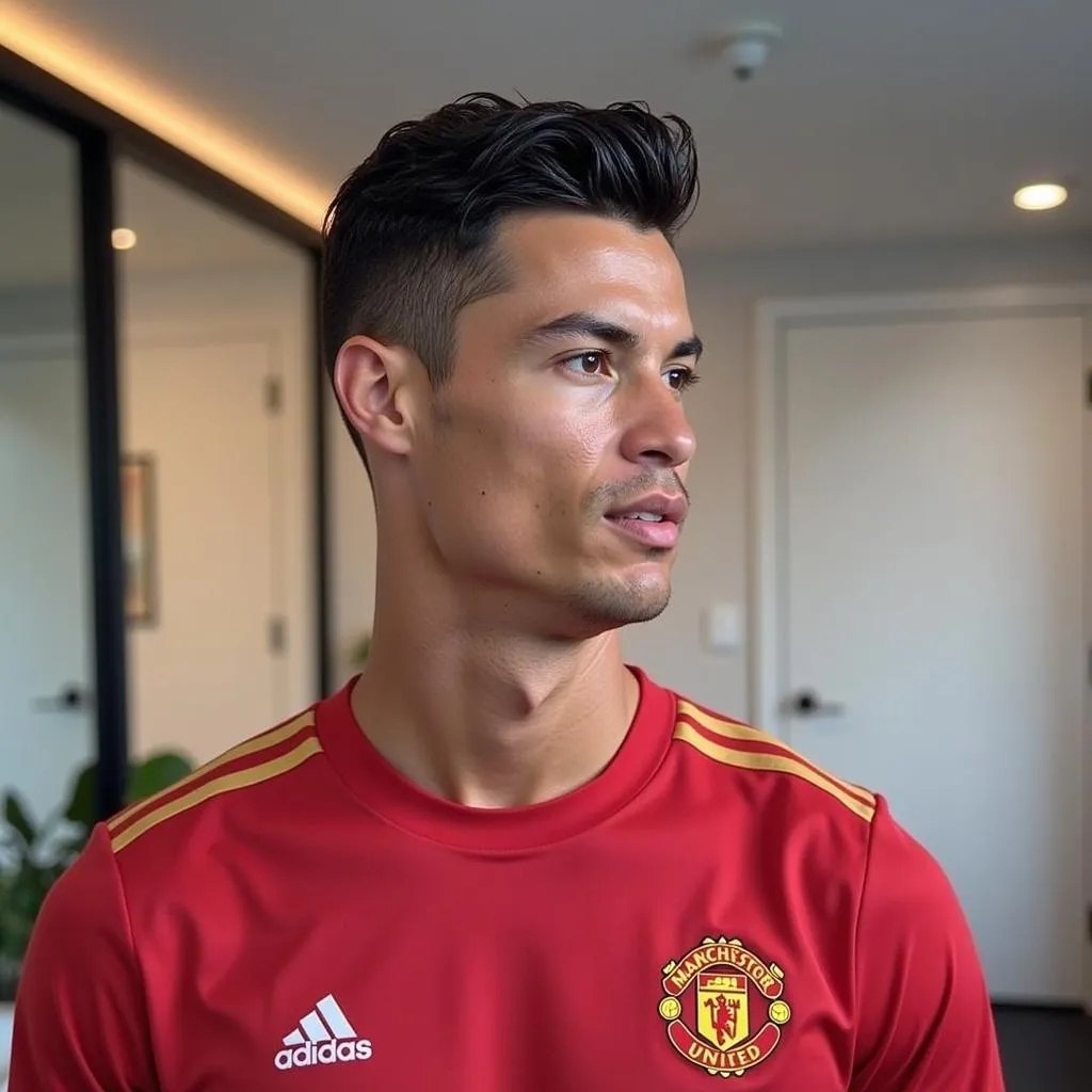 Cristiano Ronaldo's signature quiff hairstyle