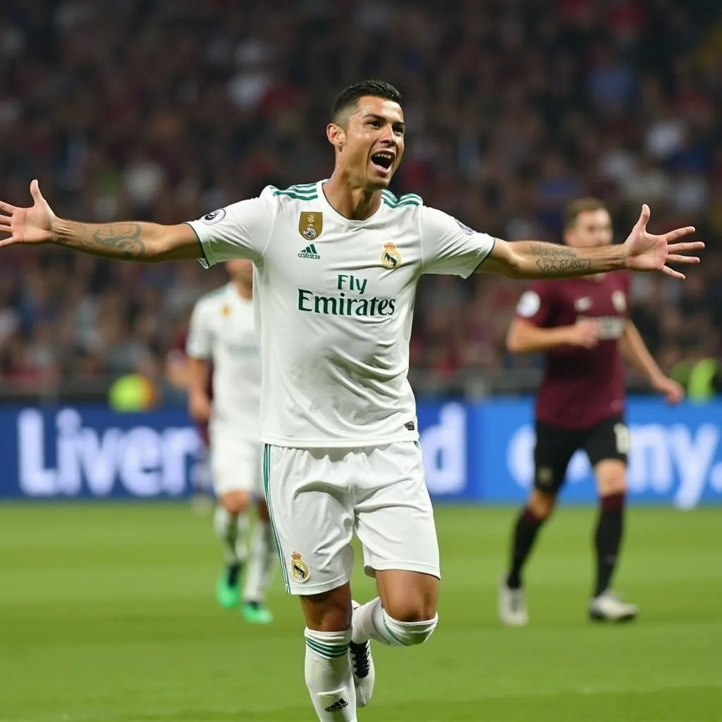 Ronaldo ghi bàn trong trận chung kết Champions League 2018