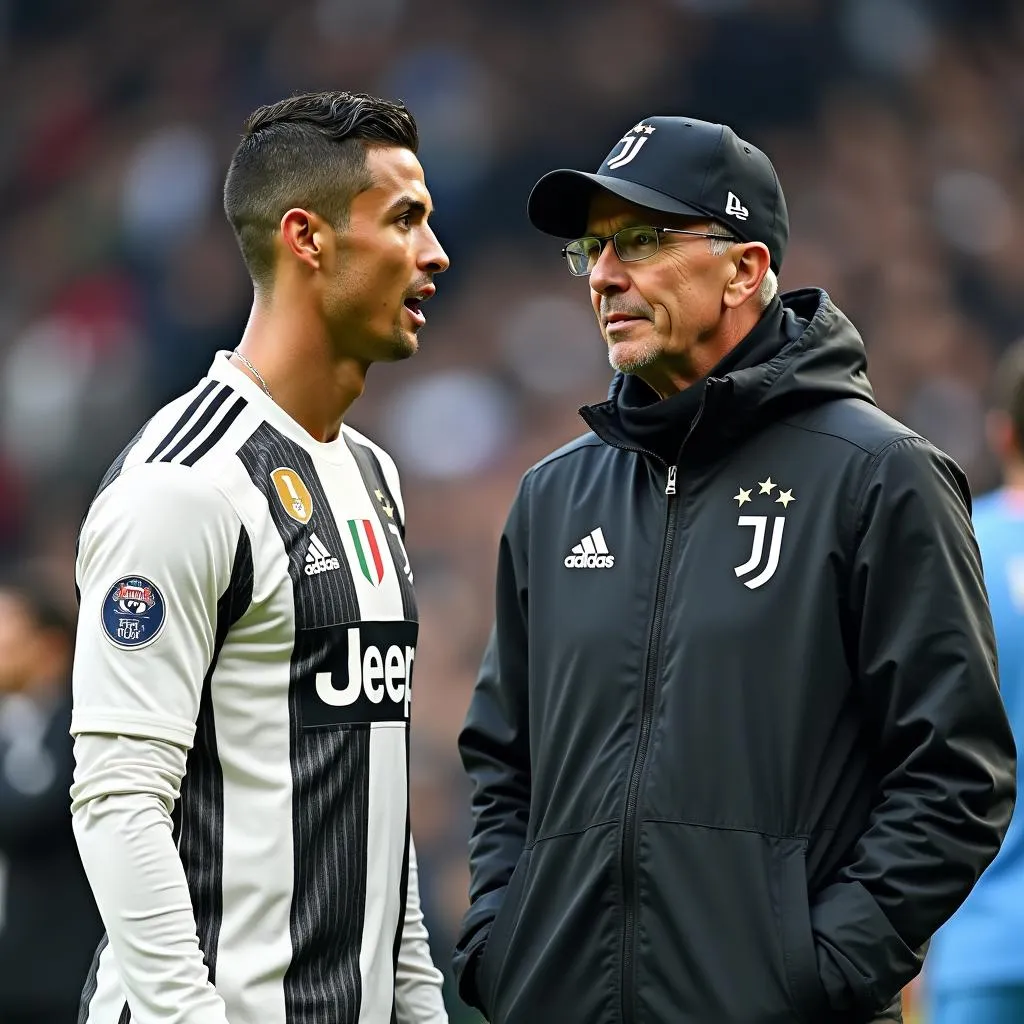 Ronaldo và Sarri trong màu áo Juventus