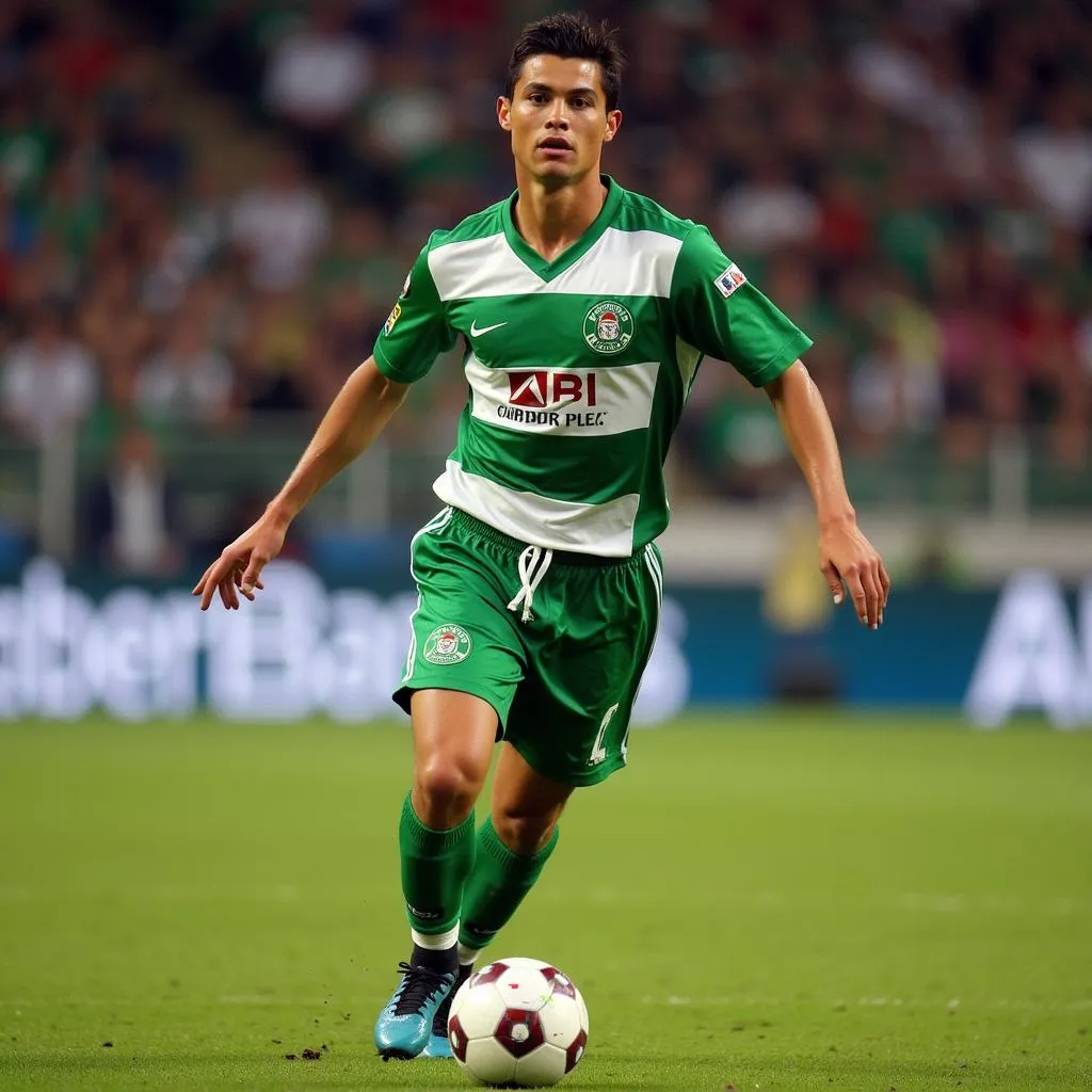 Ronaldo during his debut for Sporting CP