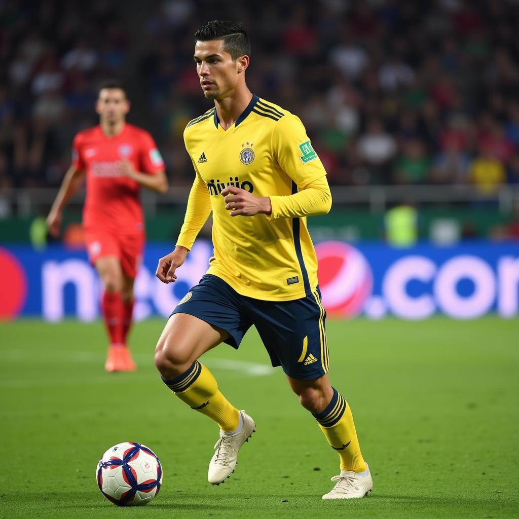 Ronaldo thi đấu trong màu áo Al Nassr