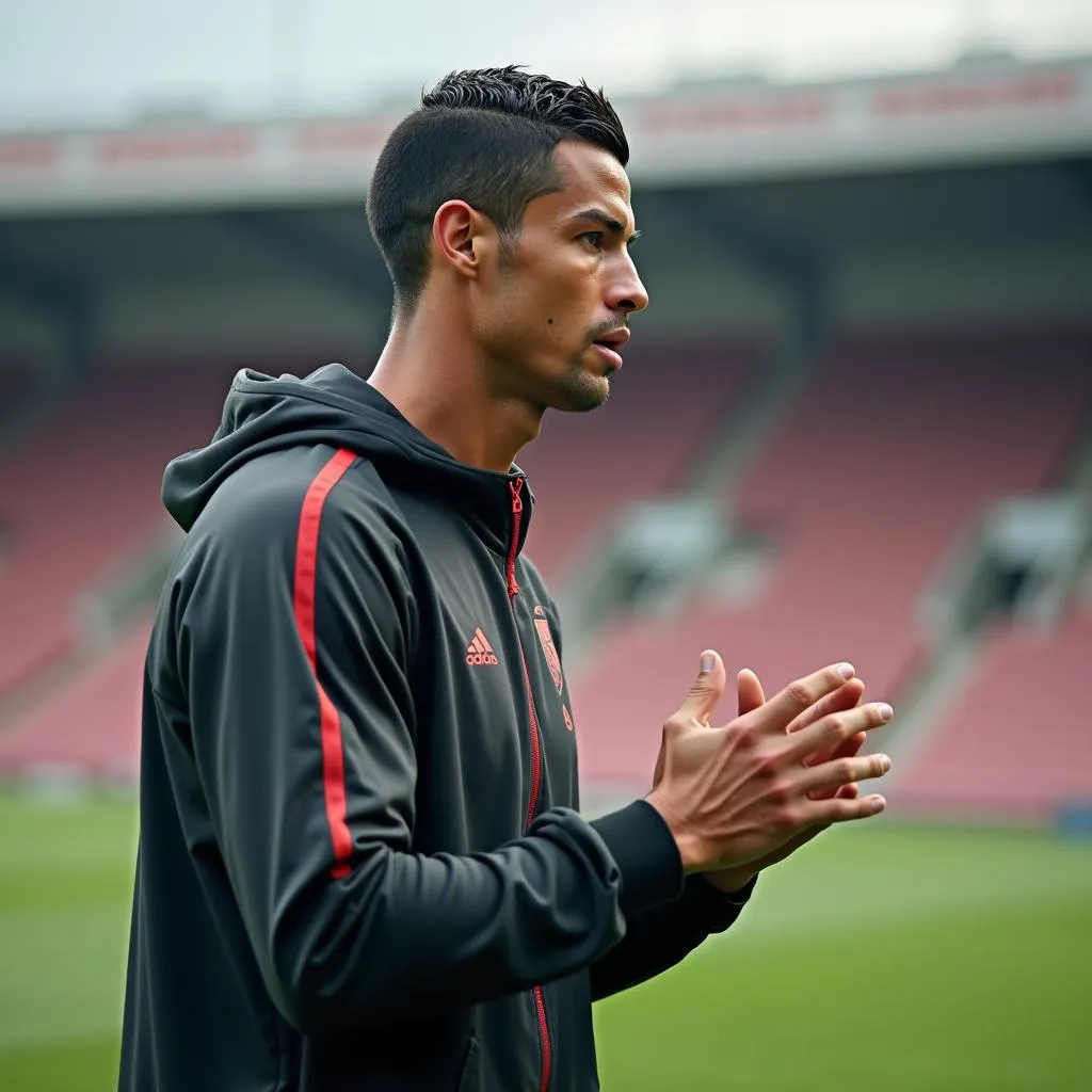 Ronaldo participating in a high-intensity training session