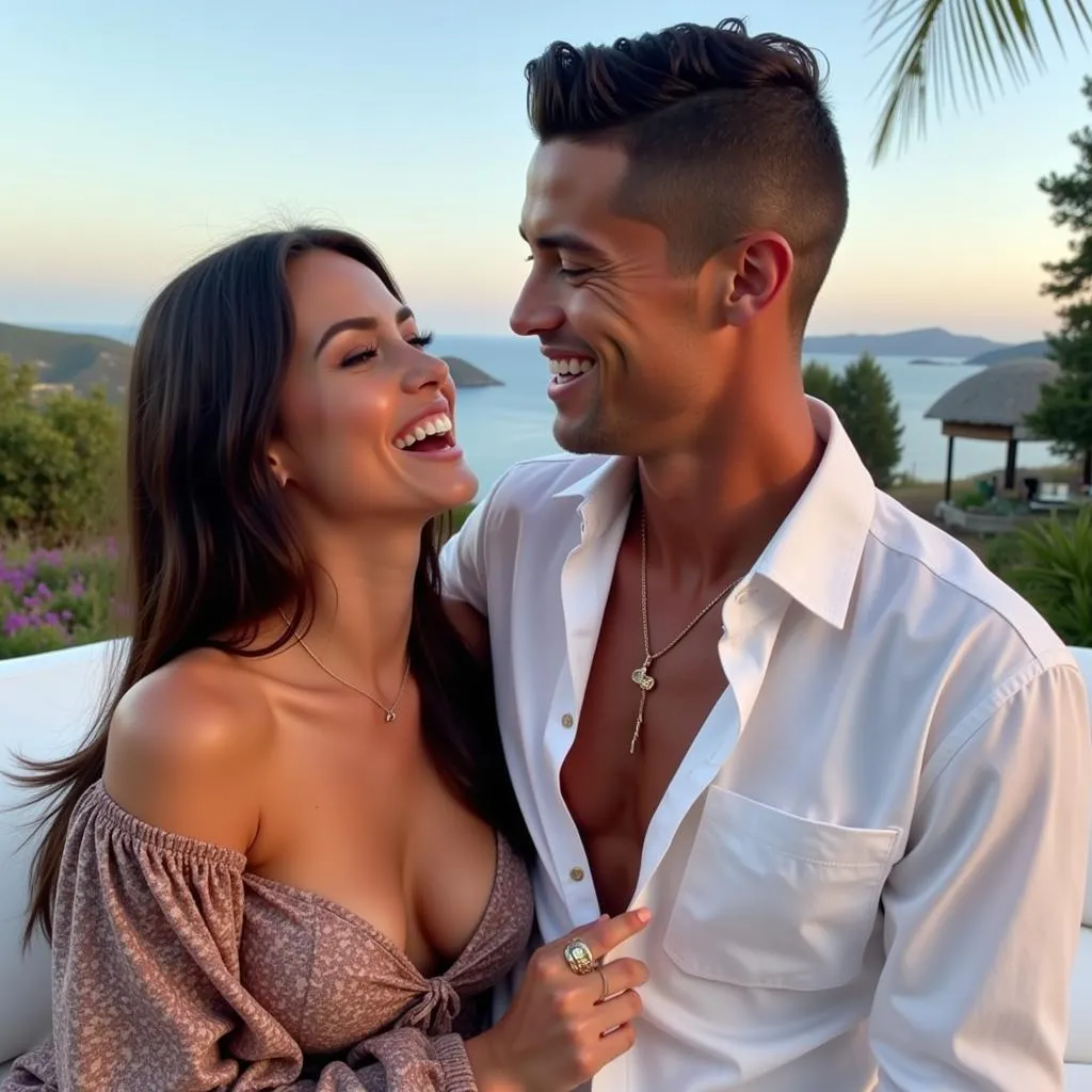 Ronaldo và Georgina hạnh phúc