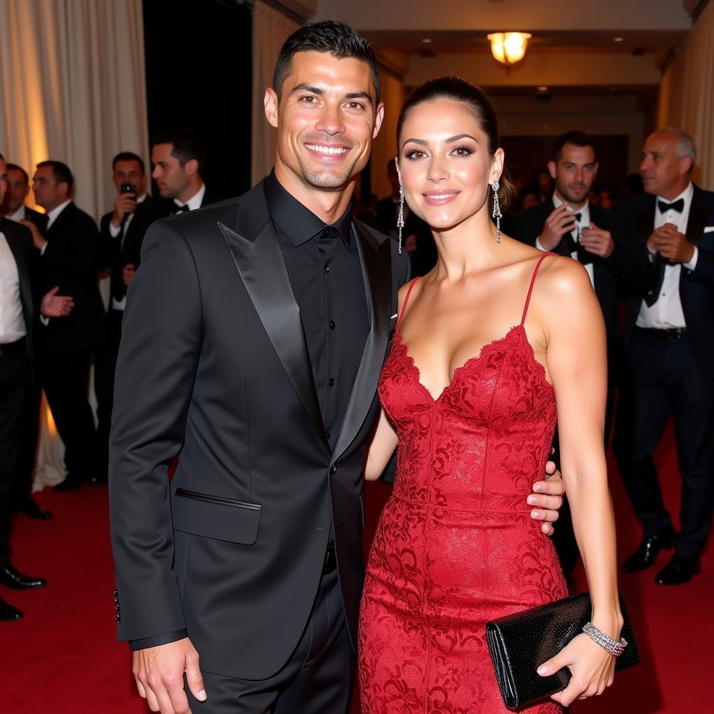 Ronaldo và Georgina Rodriguez trên thảm đỏ