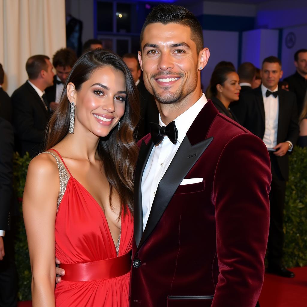 Ronaldo và Georgina trên thảm đỏ