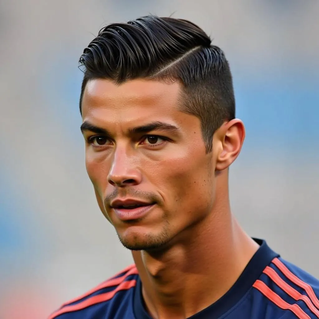 Cristiano Ronaldo slicked back hair 2019