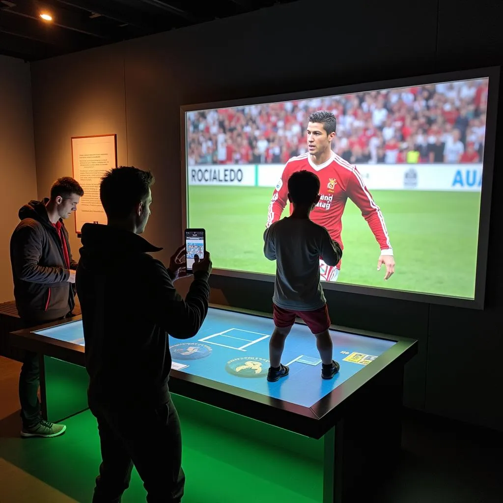 Trò chơi tương tác tại Museu Cristiano Ronaldo