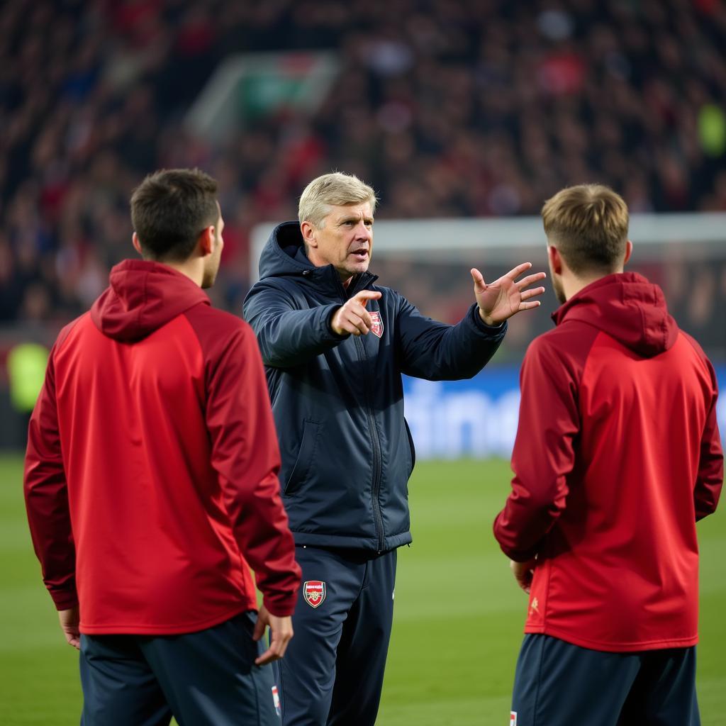 Arsène Wenger chỉ huy chiến thuật