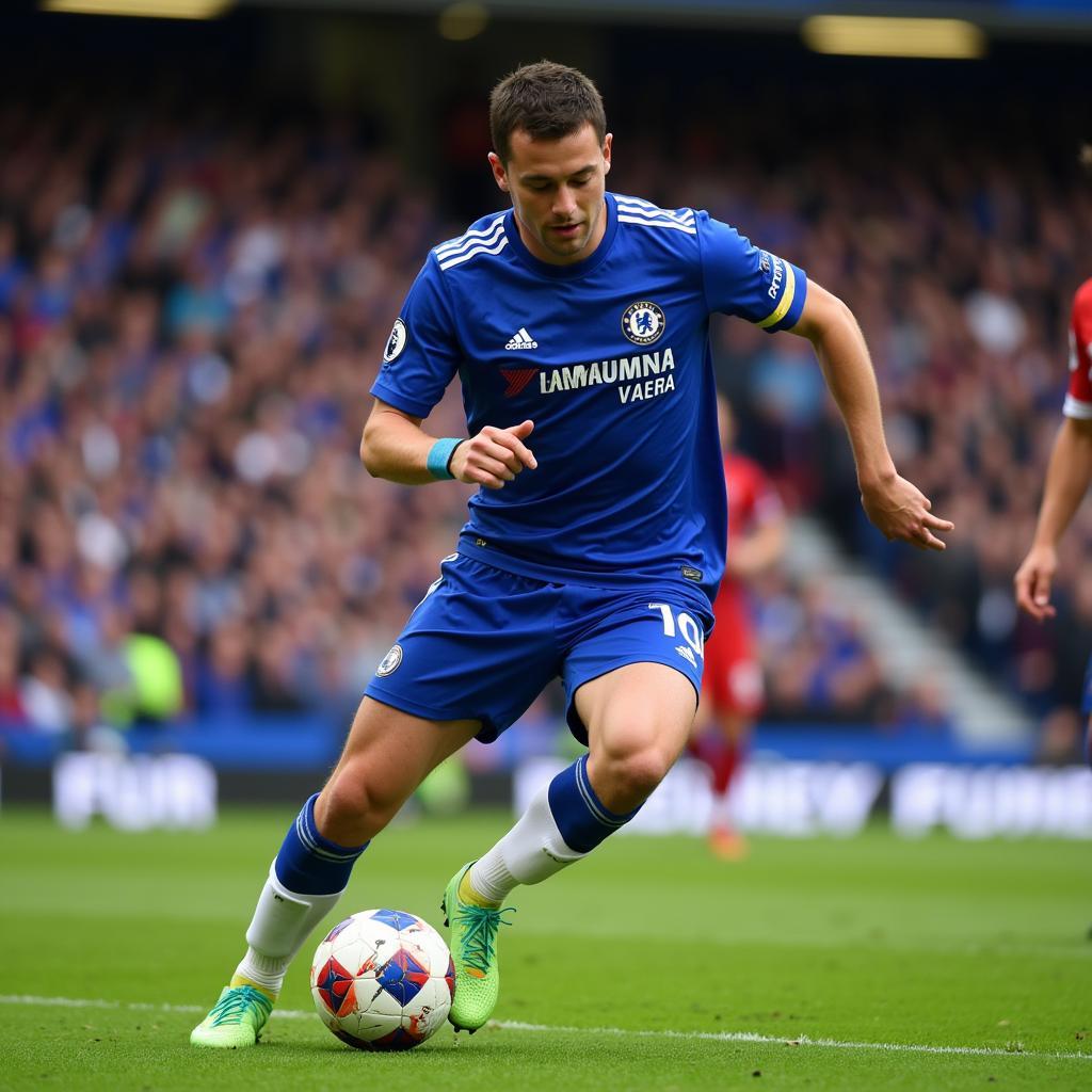 Eden Hazard trong màu áo Chelsea