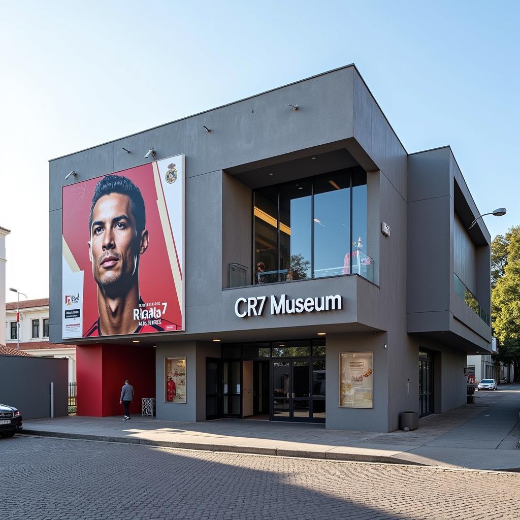 Exterior view of the Cristiano Ronaldo Museum in Madeira